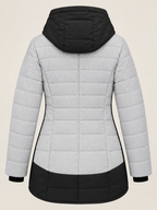 Parka Femme à Capuche – Gris Clair Chiné