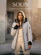 Parka Femme à Capuche – Gris Clair Chiné